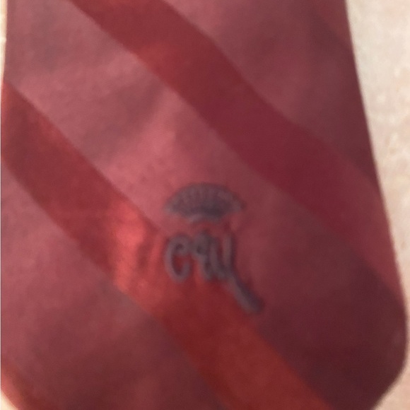 Elegant Burgundy and Black Striped Tie - Picture 2 of 9